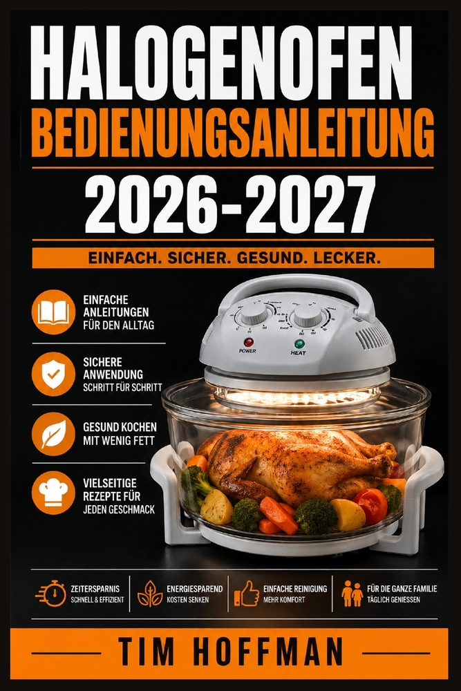 Halogenofen Bedienungsanleitung 2026-2027: Schritt für Schritt zu perfekten Ergebnissen: Einstellungen, Praxistipps und Sicherheit für Einsteiger und cover