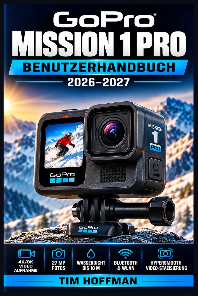 GoPro Mission 1 Pro Benutzerhandbuch 2026-2027: Einrichtung, Funktionen und Praxistipps für Einsteiger und Fortgeschrittene cover