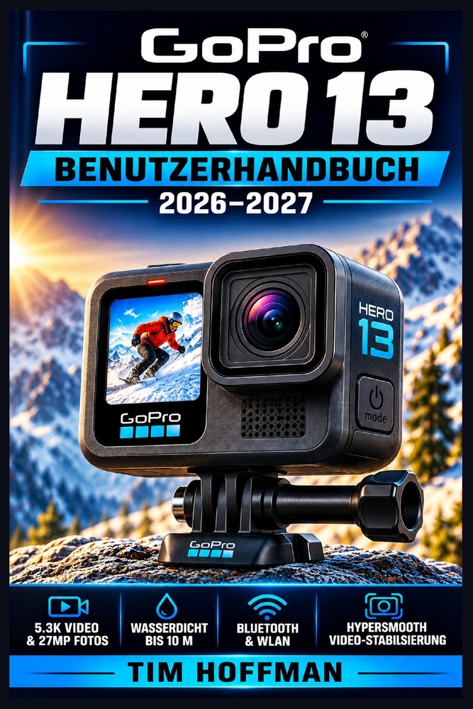 GoPro Hero 13 Benutzerhandbuch 2026-2027: Einrichtung, Einstellungen, Aufnahmetechniken und praktische Tricks für beeindruckende Fotos und Videos cover