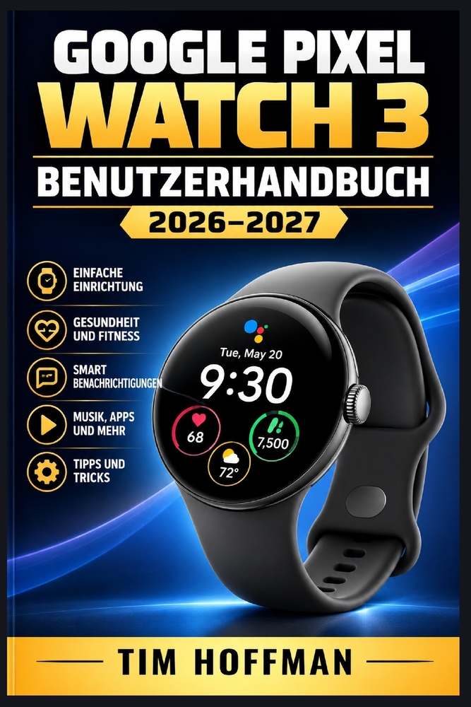 Google Pixel Watch 3 Benutzerhandbuch 2026-2027: Schritt-für-Schritt Einrichtung, alle Funktionen entdecken und Probleme schnell lösen cover