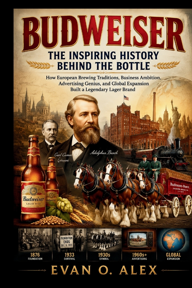 Budweiser Inspiring History Behind the Bottle: How European Brewing Traditions, Business Ambition, Advertising Genius, and Global Expansion Built a Le cover