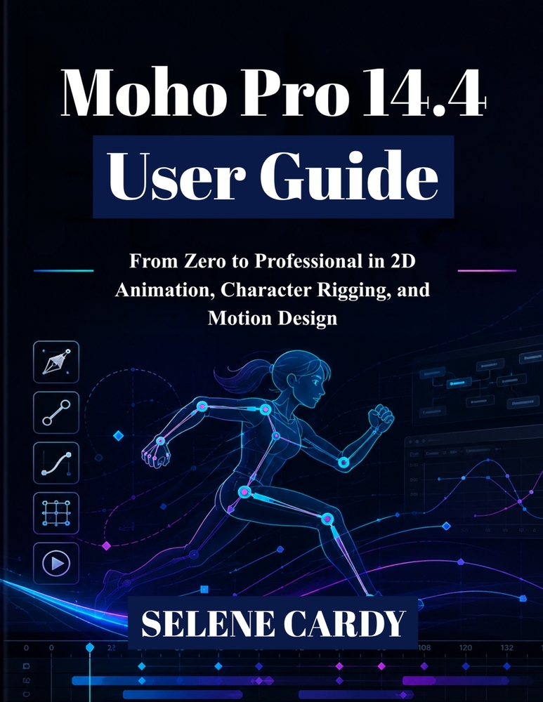 Moho Pro 14.4 User Guide: From Zero to Professional in 2D Animation, Character Rigging, and Motion Design cover