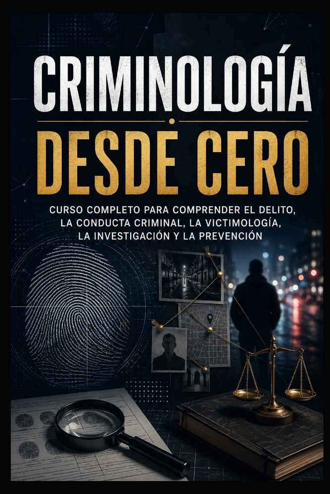 Criminología desde cero: Curso completo para comprender el delito, la conducta criminal, la victimología, la investigación y la prevención cover