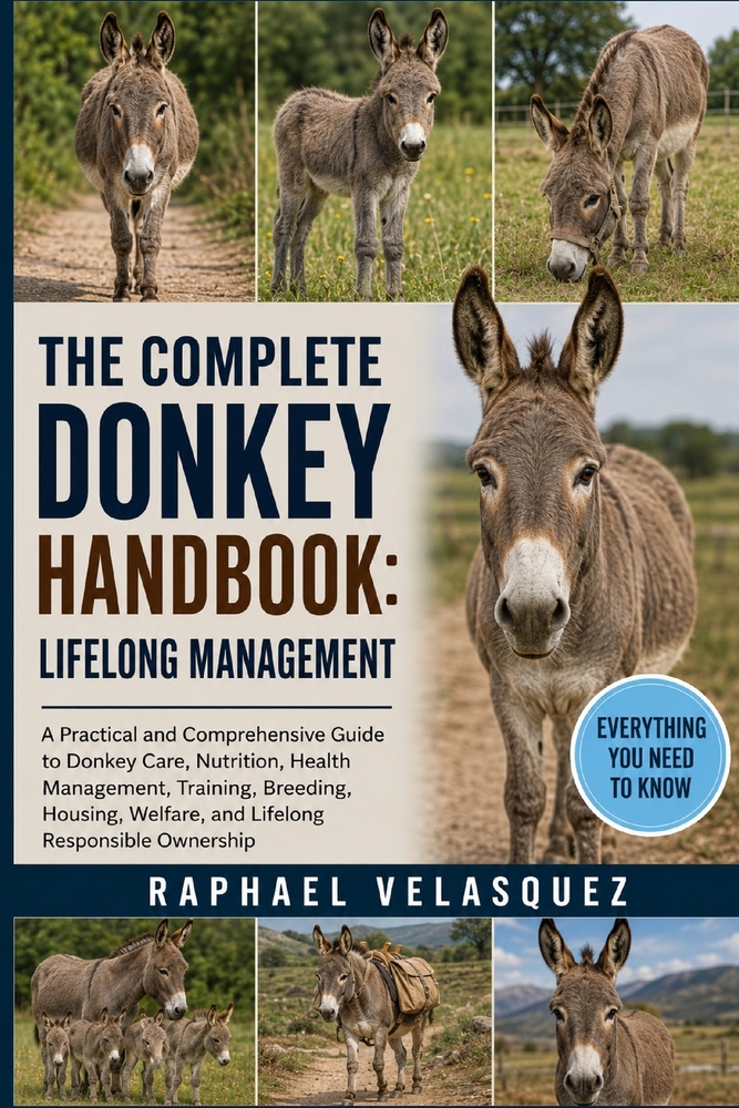The Complete Donkey Handbook: LIFELONG MANAGEMENT: A Practical and Comprehensive Guide to Donkey Care, Nutrition, Health Management, Training, Breedin cover