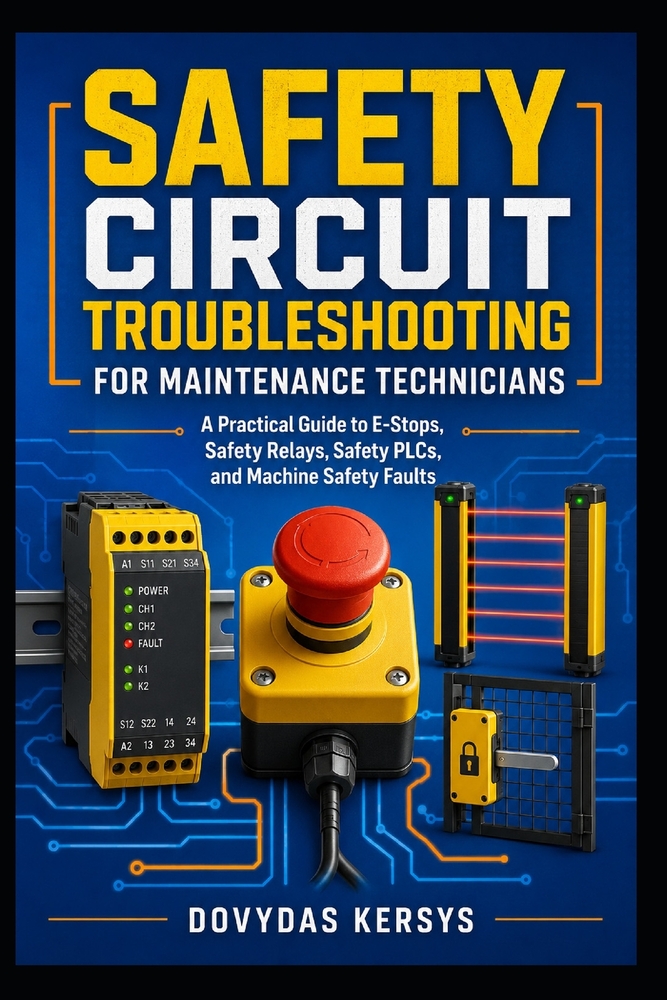 Safety Circuit Troubleshooting for Maintenance Technicians: A Practical Field Guide to E-Stops, Guard Interlocks, Light Curtains, Safety Relays, Safet cover