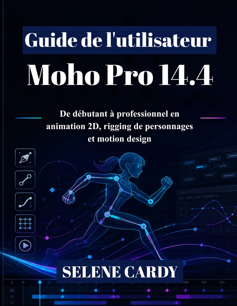 Guide de l'utilisateur de Moho Pro 14.4: De débutant à professionnel en animation 2D, rigging de personnages et motion design cover