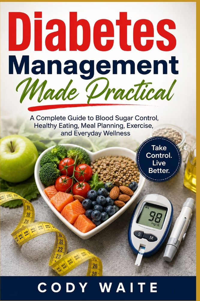 Diabetes Management Made Practical: A Complete Guide to Blood Sugar Control, Healthy Eating, Meal Planning, Exercise, and Everyday Wellness cover