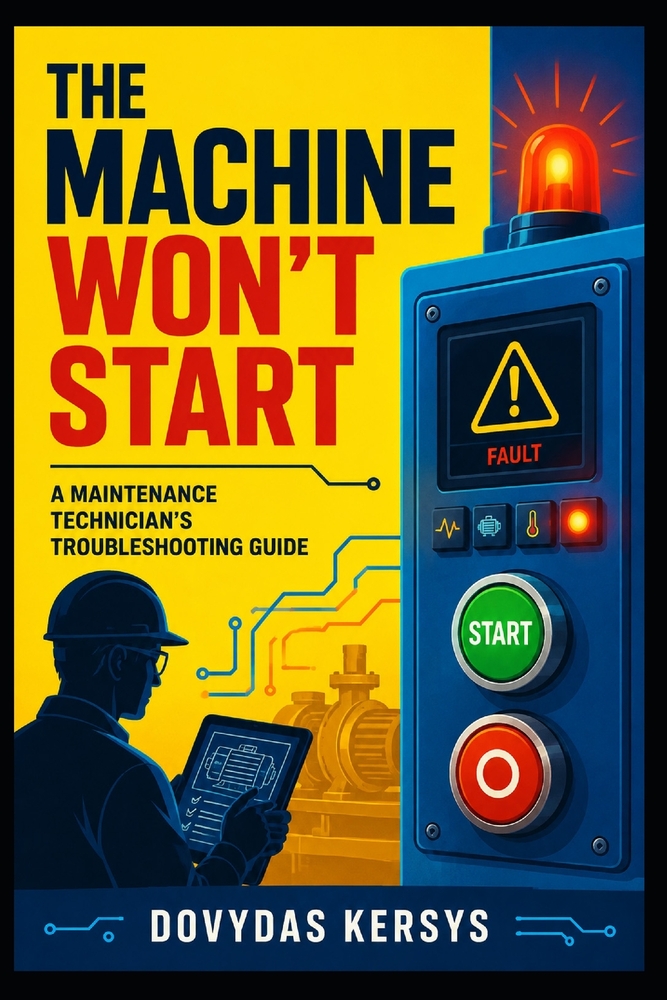 The Machine Won't Start: A Practical Troubleshooting Guide for Maintenance Technicians: Electrical, PLC, Safety, Sensor, Motor, VFD, Pneumatic, and Co cover