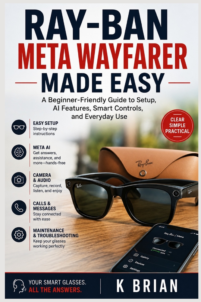 Ray-Ban Meta Wayfarer Made Easy: A Beginner-Friendly Guide to Setup, AI Features, Smart Controls, and Everyday Use cover