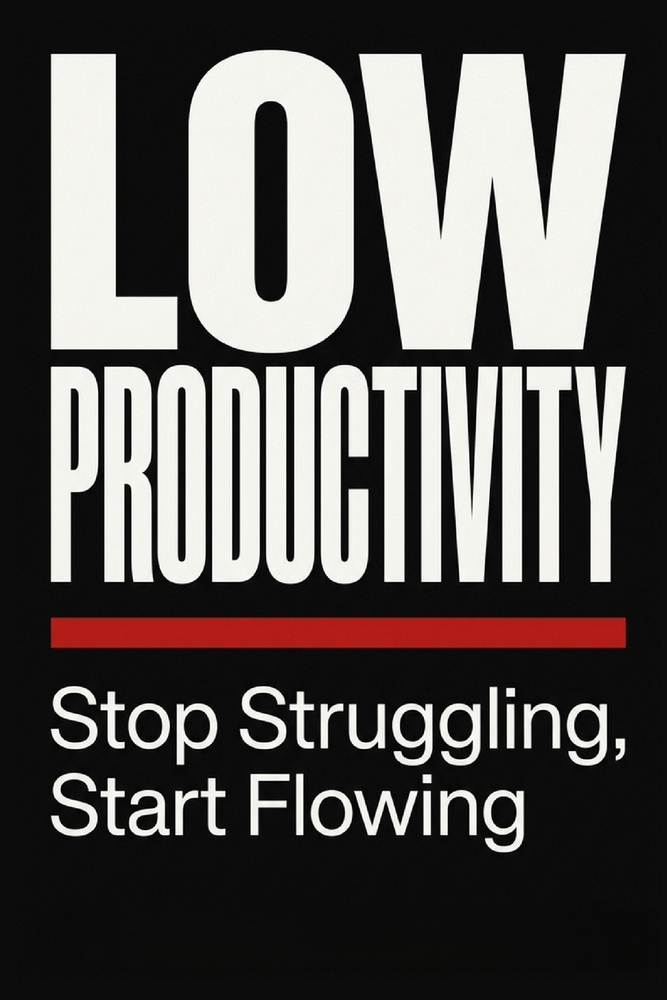Low Productivity: Stop Struggling, Start Flowing. A Step-by-Step System to Reclaim Your Focus, Energy, and Output cover