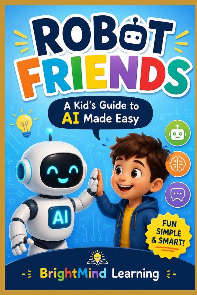 Robot Friends: A Kid's Guide to AI Made Easy (Ages 9-12) cover