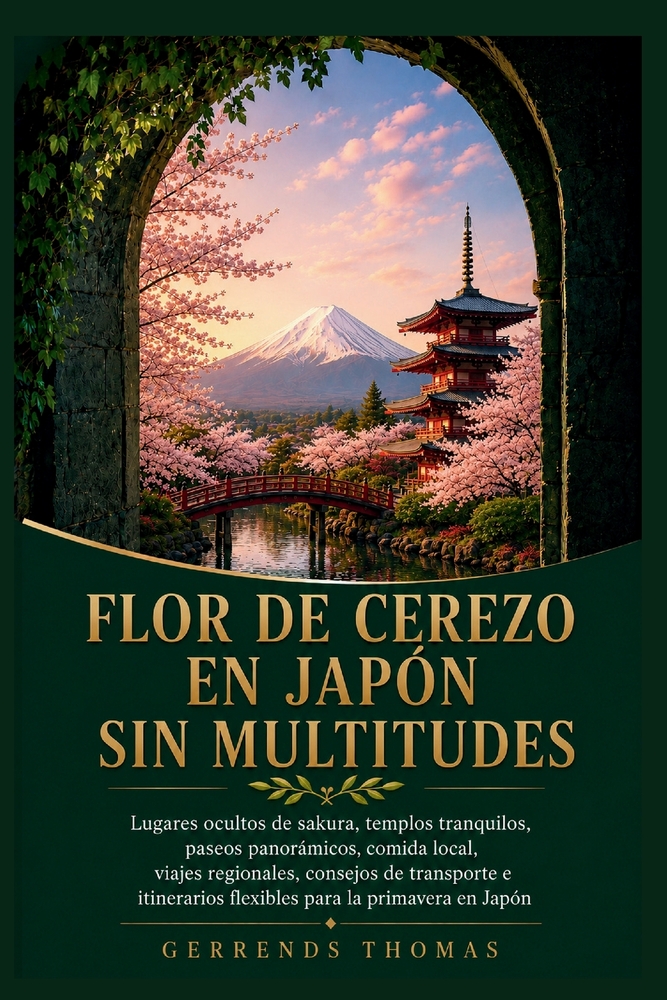 Flor de Cerezo En Japón Sin Multitudes: Lugares ocultos de sakura, templos tranquilos, paseos panorámicos, comida local, viajes regionales, consejos d cover