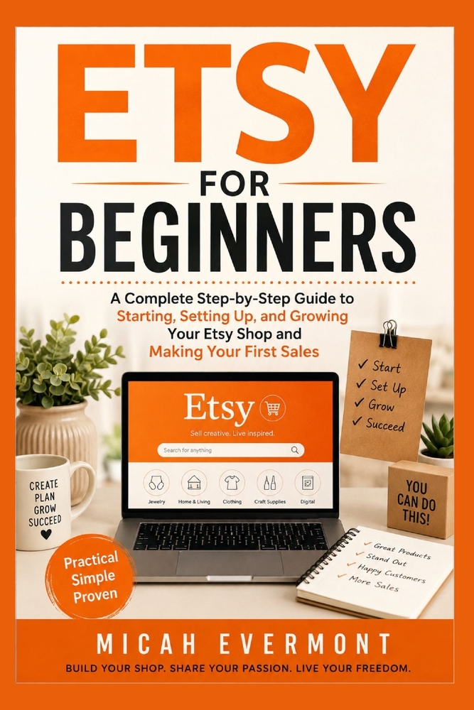 Etsy for Beginners: A Complete Step-by-Step Guide to Starting, Setting Up, and Growing Your Etsy Shop and Making Your First Sales cover