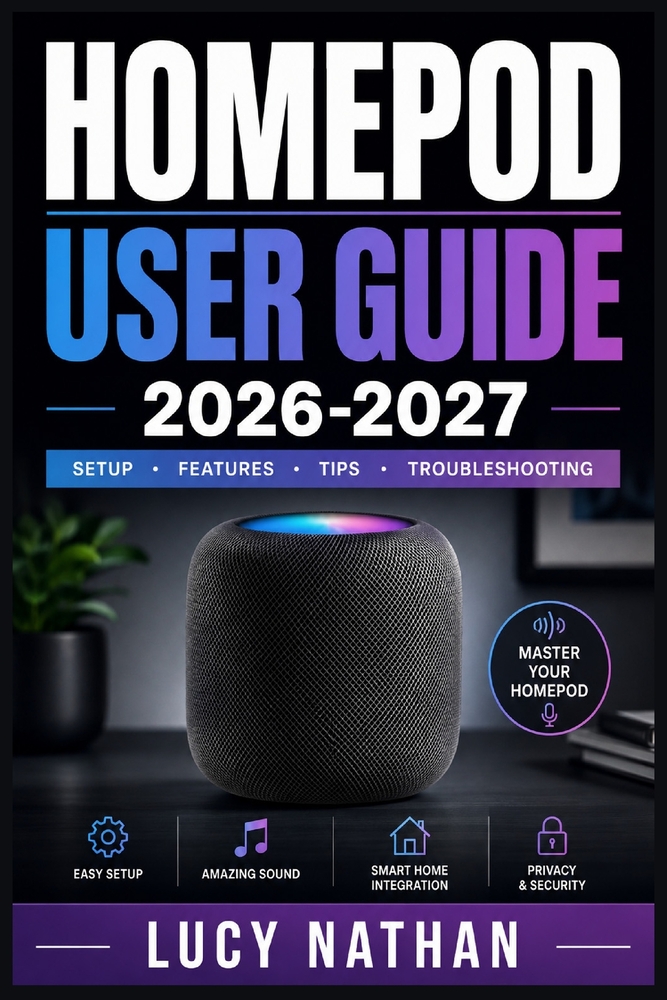 Homepod User Guide 2026-2027: The Complete Step-by-Step Manual for Setup, Siri Commands, Smart Home Automation, Troubleshooting, and Multi-Room Audio cover