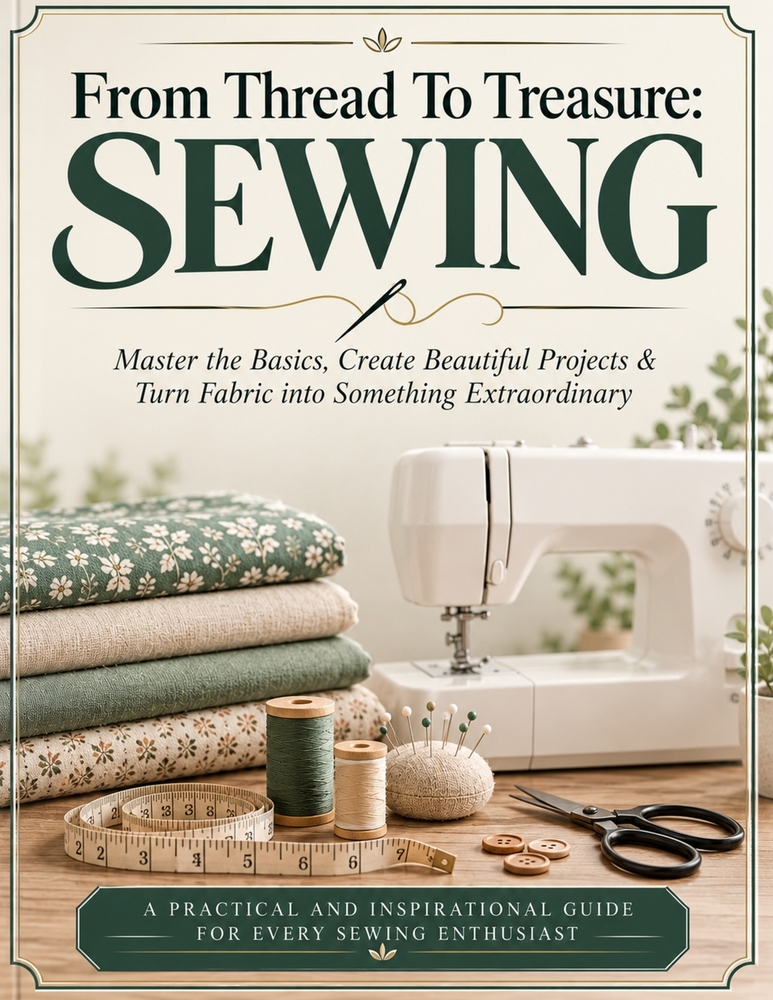 From Thread To Treasure: Sewing: Master the Basics, Create Beautiful Projects & Turn Fabric into Something Extraordinary 8.5 by 11 inches cover
