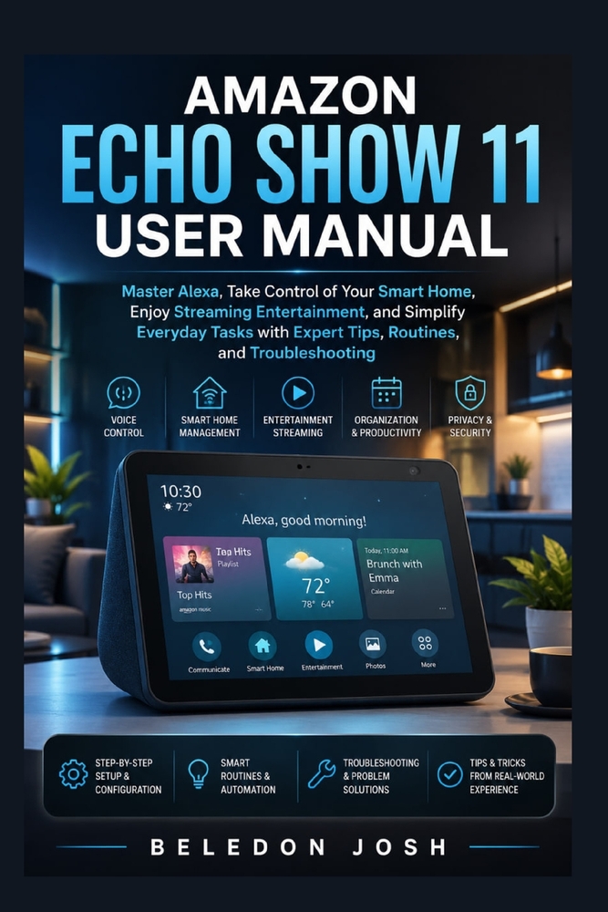 Amazon Echo Show 11 User Manual: Master Alexa, Take Control of Your Smart Home, Enjoy Streaming Entertainment, and Simplify Everyday Tasks with Expert cover