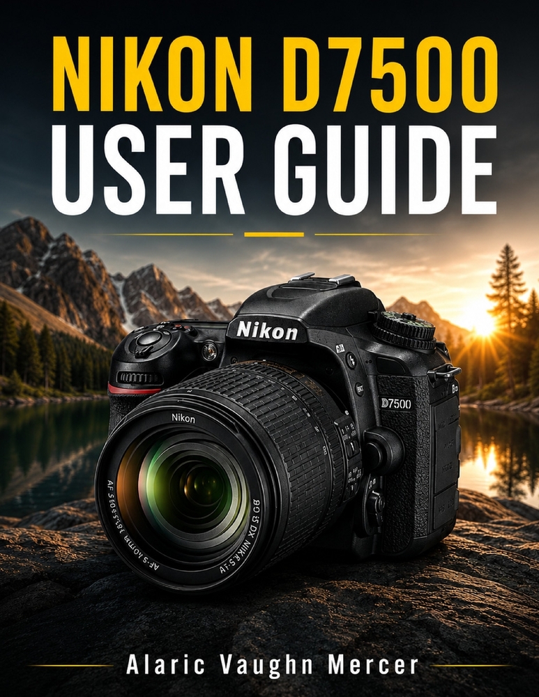 Nikon D7500 User Guide: Master Photography and Video Recording with Easy-to-Follow Lessons on Autofocus, Exposure, Shooting Modes, Custom Settings, Le cover
