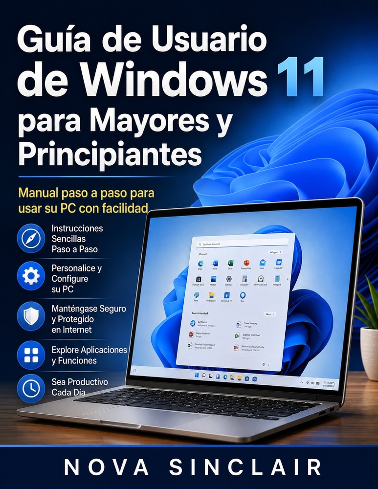 Guía de Usuario de Windows 11 para Mayores y Principiantes: Manual paso a paso para usar su PC con facilidad cover
