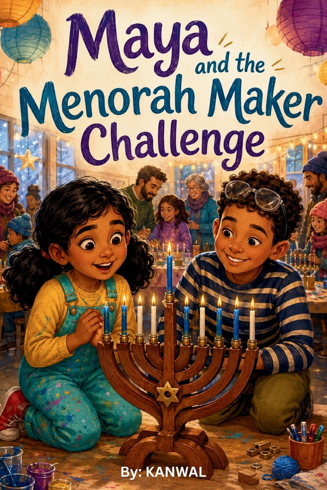 Maya and the Menorah Maker Challenge: A Hanukkah Chapter Book About Invention, Friendship, and Problem-Solving for Kids Ages 6-8 cover