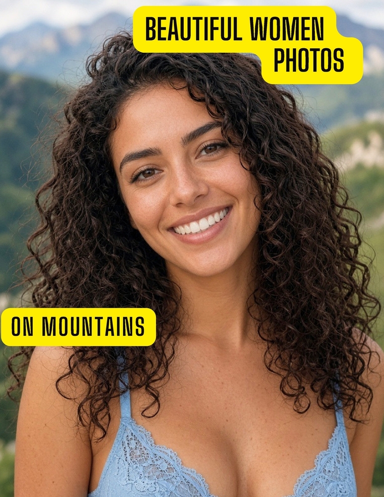 Beautiful Women Photos on Mountains: 50 Stunning Mountain Portraits Featuring Beautiful American Models, Outdoor Fashion, Scenic Landscapes, and Artis cover