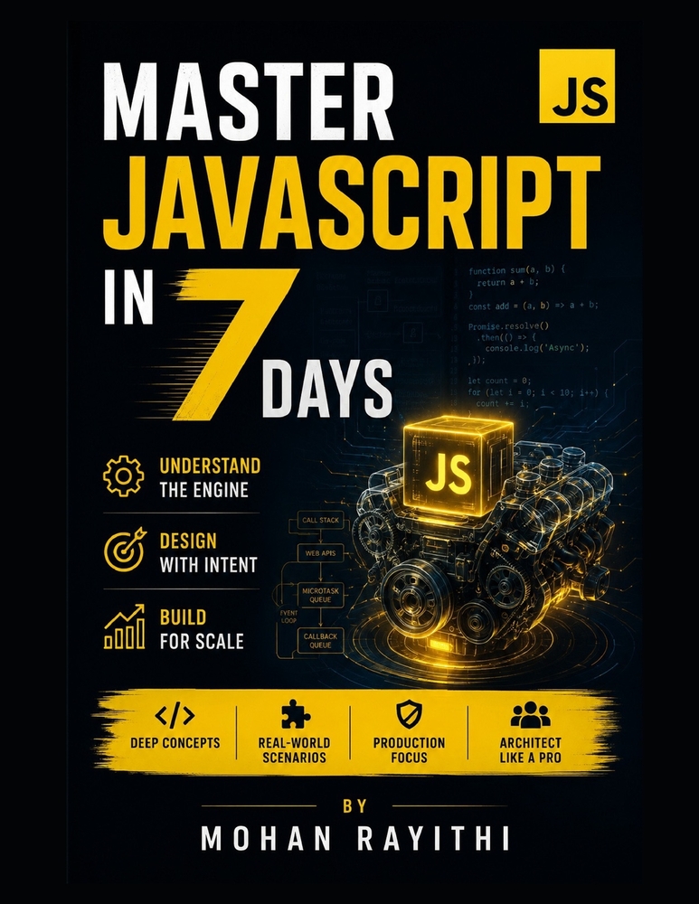 Master JavaScript in 7 Days: Understand the Engine. Design with Intent. Build for Scale. cover