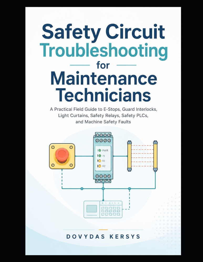 Safety Circuit Troubleshooting for Maintenance Technicians: A Practical Field Guide to E-Stops, Guard Interlocks, Light Curtains, Safety Relays, Safet cover