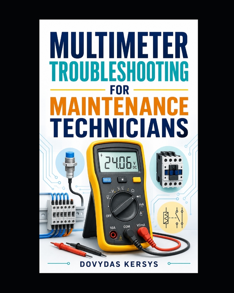 Multimeter Troubleshooting for Maintenance Technicians: A Practical Guide to Voltage, Current, Resistance, Continuity, Sensors, Motors, PLC I/O, and I cover
