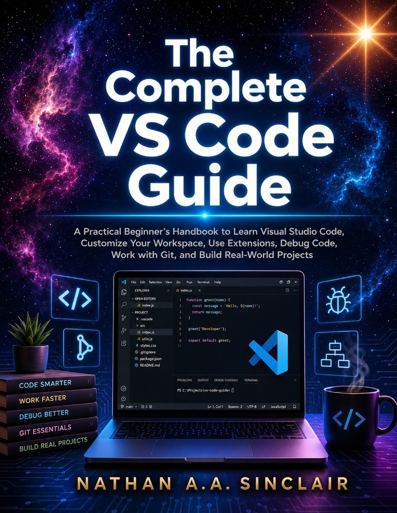 The Complete VS Code Guide: A Practical Beginner's Handbook to Learn Visual Studio Code, Customize Your Workspace, Use Extensions, Debug Code, Work wi cover