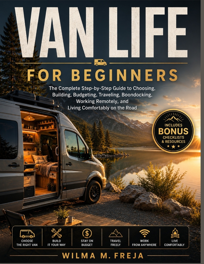 Van Life for Beginners: The Complete Step-by-Step Guide to Choosing, Building, Budgeting, Traveling, Boondocking, Working Remotely, and Living Comfort cover