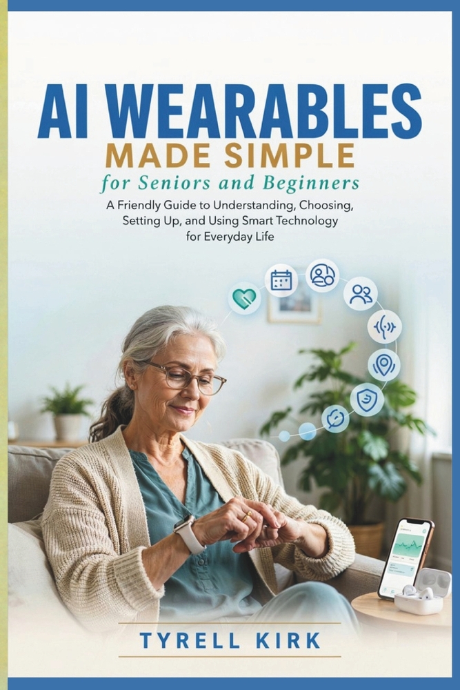 AI Wearables Made Simple for Seniors and Beginners: A Friendly Guide to Understanding, Choosing, Setting Up, and Using Smart Technology for Everyday L cover