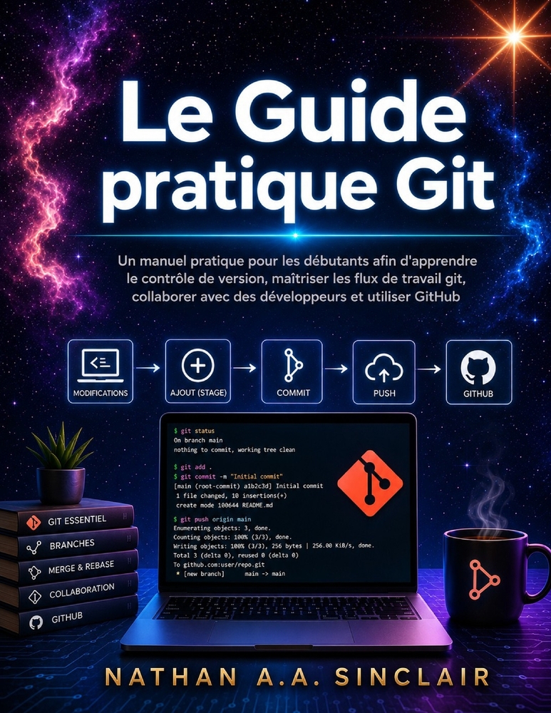 Le Guide pratique Git: Un manuel pratique pour les débutants afin d'apprendre le contrôle de version, maîtriser les flux de travail git, collaborer av cover