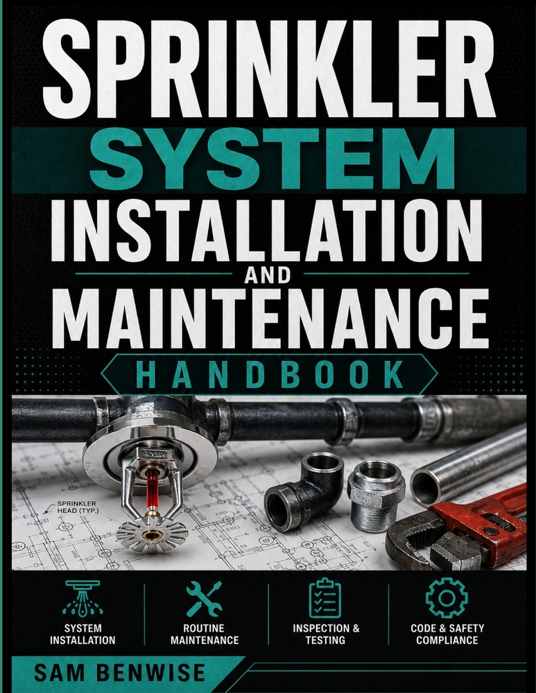 Sprinkler System Installation and Maintenance Handbook: A Practical Guide to Irrigation Planning, Pipe Layout, Controller Setup, Inspection, and Troub cover
