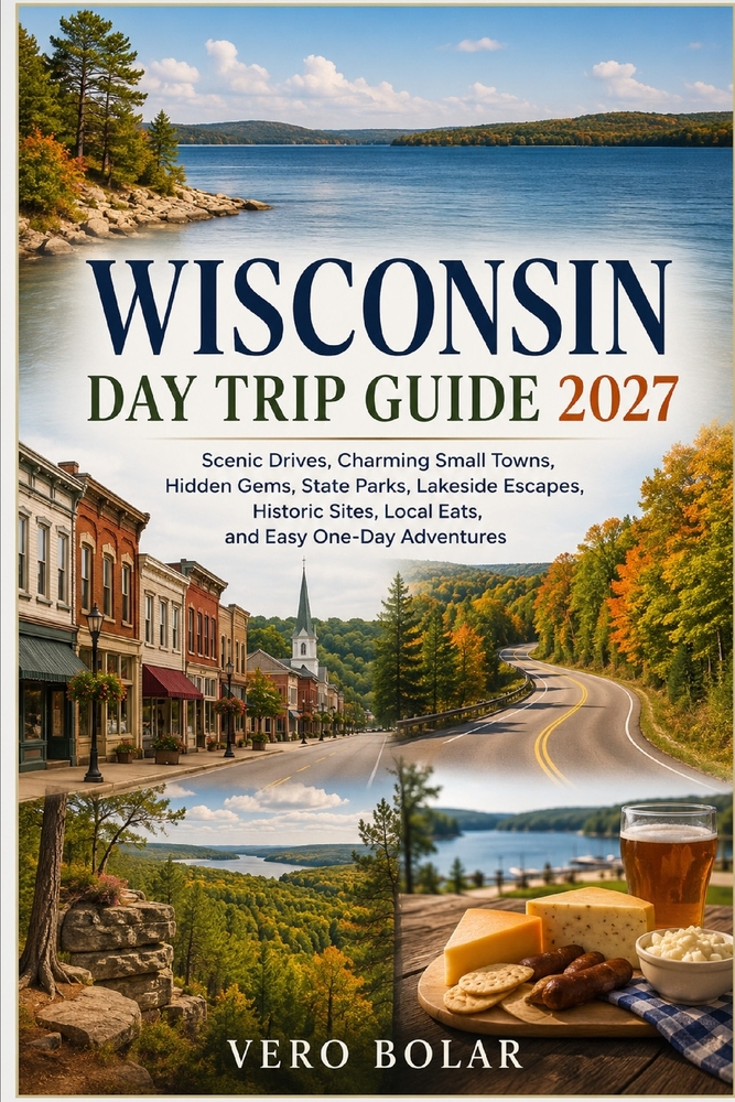 Wisconsin Day Trip Guide 2027: Scenic Drives, Charming Small Towns, Hidden Gems, State Parks, Lakeside Escapes, Historic Sites, Local Eats, and Easy O cover