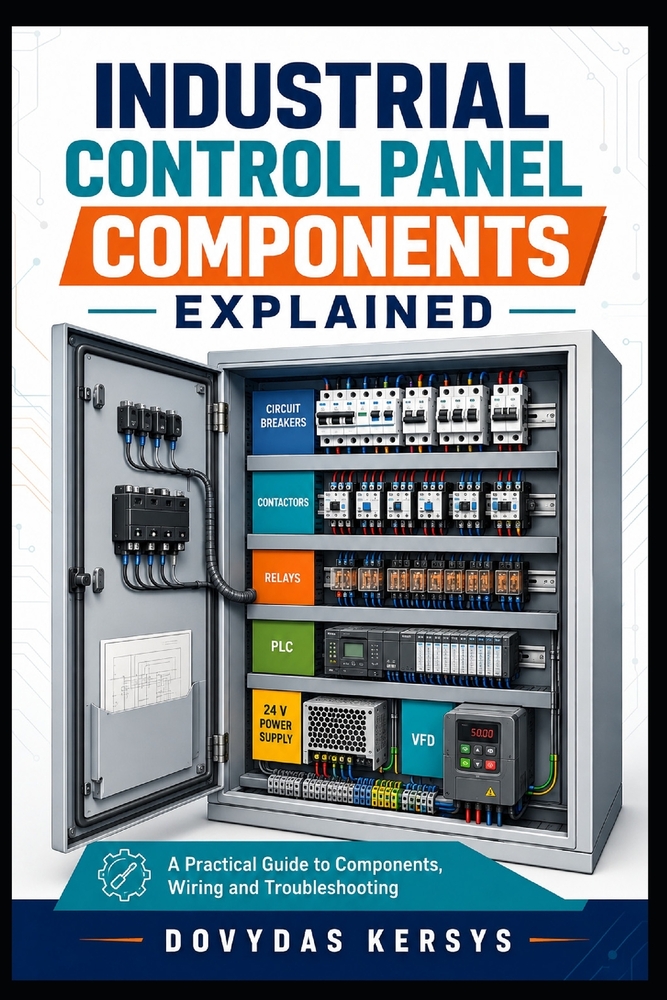 Industrial Control Panel Components Explained: A Practical Guide to Breakers, Contactors, Relays, PLCs, VFDs, Power Supplies, Safety Devices, Wiring a cover