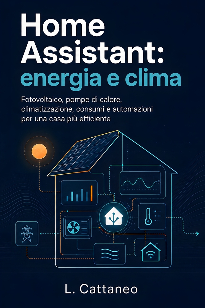 Home Assistant: energia e clima: Fotovoltaico, pompe di calore, climatizzazione, consumi e automazioni per una casa più efficiente cover