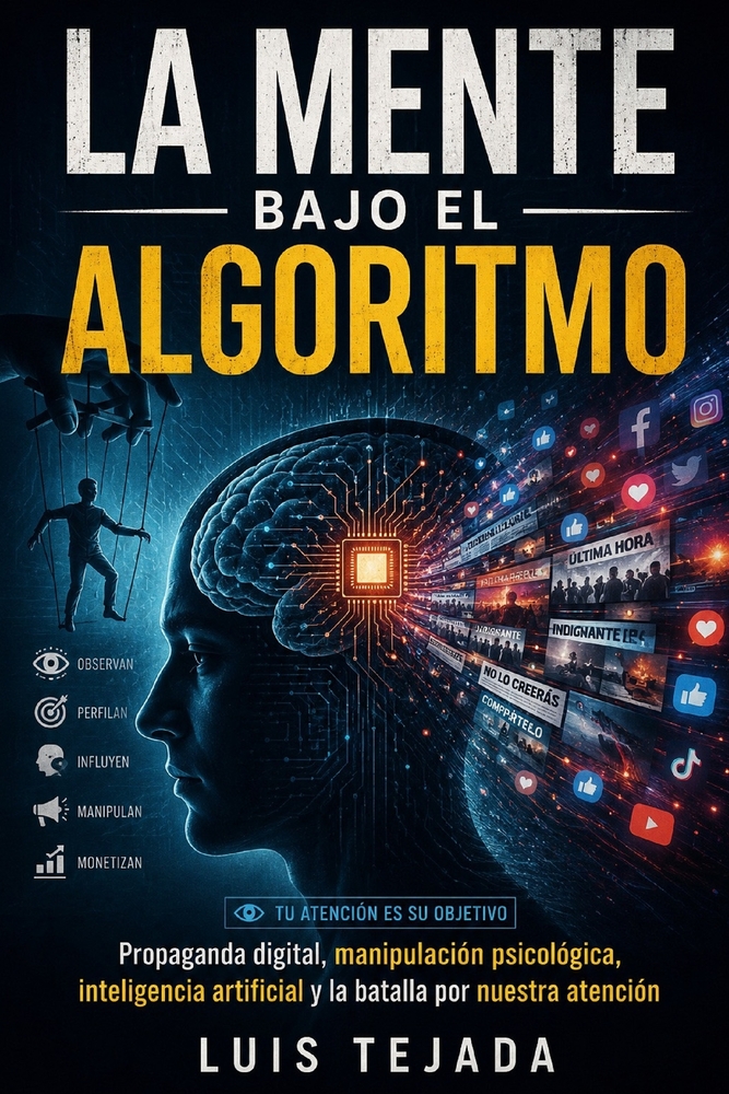 La Mente Bajo El Algoritmo: Propaganda digital, manipulación psicológica, inteligencia artificial y la batalla por nuestra atención cover