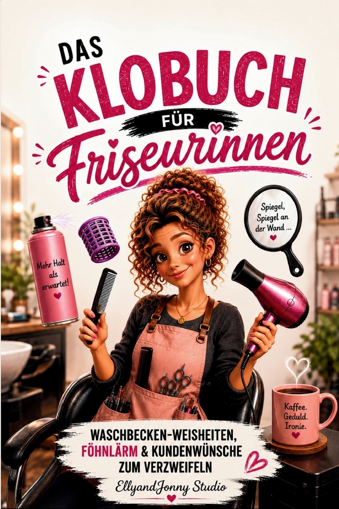 Das Klobuch für Friseurinnen: Waschbecken-Weisheiten, Salonchaos & schwarzer Humor - das lustige Geschenk für Friseurinnen cover