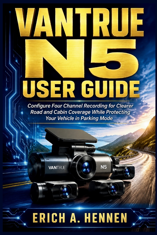 Vantrue N5 User Guide: Configure Four Channel Recording for Clearer Road and Cabin Coverage while Protecting your Vehicle in Parking Mode cover