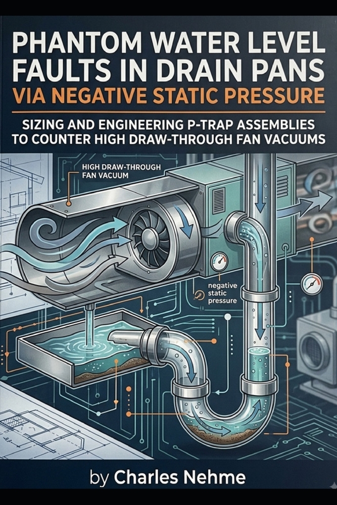 Phantom Water Level Faults in Drain Pans via Negative Static Pressure: Sizing and Engineering P-Trap Assemblies to Counter High Draw-Through Fan Vacuu cover