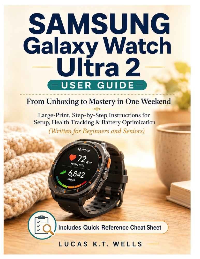 Samsung Galaxy Watch Ultra 2 User Guide: From Unboxing to Mastery in One Weekend - Large-Print, Step-by-Step Instructions for Setup, Health Tracking & cover