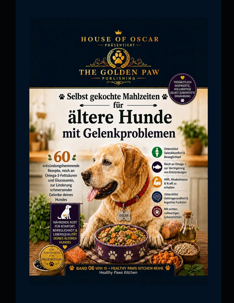 Selbst gekochte Mahlzeiten für ältere Hunde mit Gelenkproblemen: 60 entzündungshemmende Rezepte, reich an Omega-3-Fettsäuren und Glucosamin, zur Linde cover