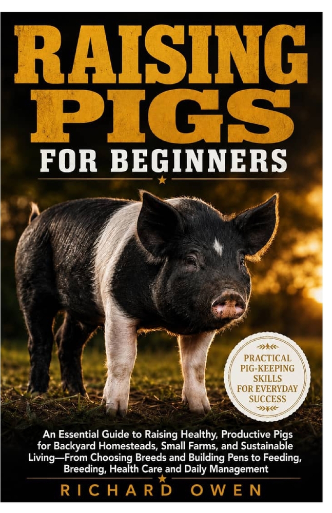 Raising Pigs for Beginners: An Essential Guide to Raising Healthy, Productive Pigs for Backyard Homesteads, Small Farms, And Sustainable Living- From cover