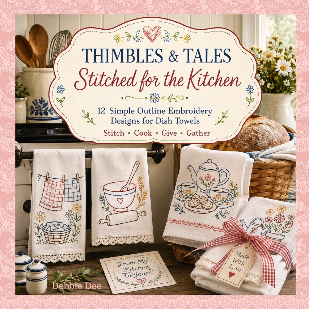 Thimbles & Tales Stitched for the Kitchen cover