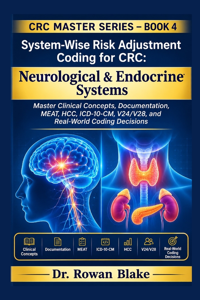 System-Wise Risk Adjustment Coding for CRC: Master Clinical Concepts, Documentation, MEAT, HCC, ICD-10-CM, and Real-World Coding Scenarios cover