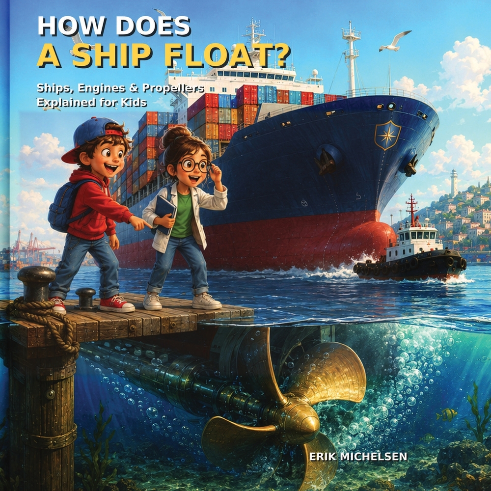 How does a ship float?: Ships, Engines and Propellers Explained for Kids cover