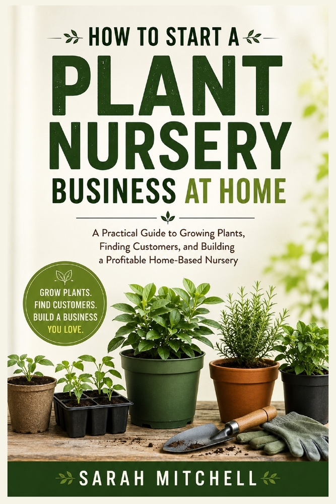 How to Start a Plant Nursery Business at Home: A Practical Guide to Growing Plants, Finding Customers, and Building a Profitable Home-Based Nursery cover