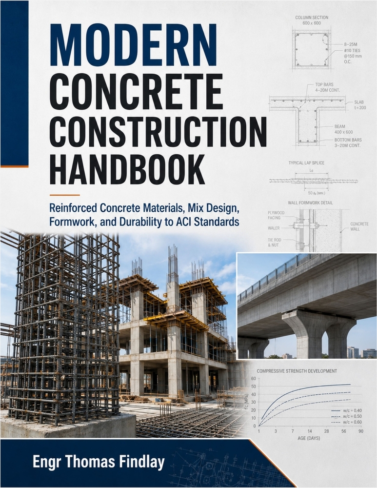 Modern Concrete Construction Handbook: Reinforced Concrete Materials, Mix Design, Formwork, and Durability to ACI Standards cover
