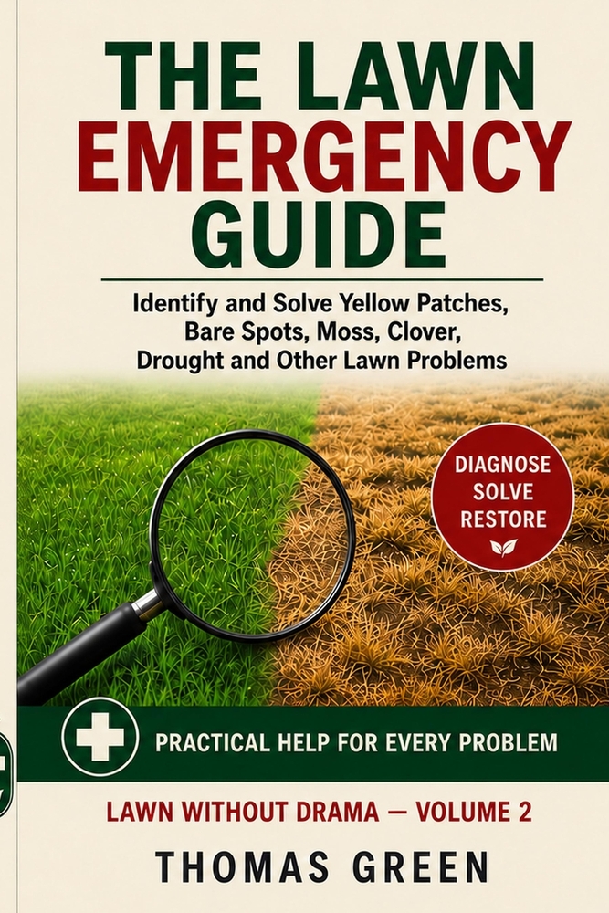 The Lawn Emergency Guide: Identify and Solve Yellow Patches, Bare Spots, Moss, Clover, Drought and Othe Lawn Problems cover