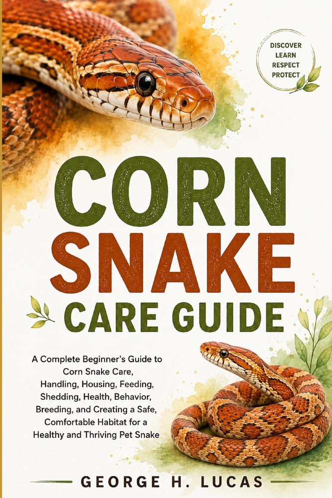 Corn Snake Care Guide: A Complete Beginner's Guide to Corn Snake Care, Handling, Housing, Feeding, Shedding, Health, Behavior, Breeding, and Creating cover
