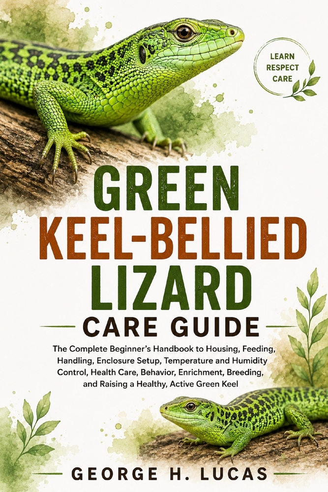 Green Keel-Bellied Lizard Care Guide: The Complete Beginner's Handbook to Housing, Feeding, Handling, Enclosure Setup, Temperature and Humidity Contro cover